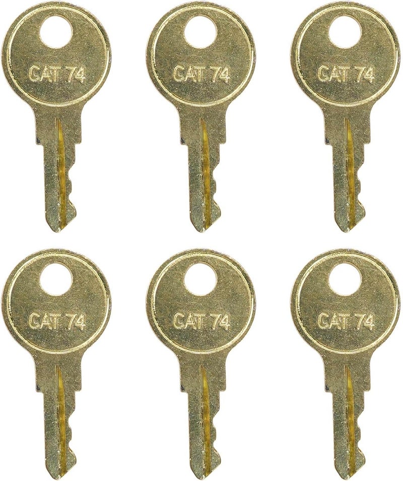 gradora Dispenser Keys CAT74 for 33043 Toilet Paper Towel Janitor Cat 74 Dispenser (Pack of 6) - Image 1